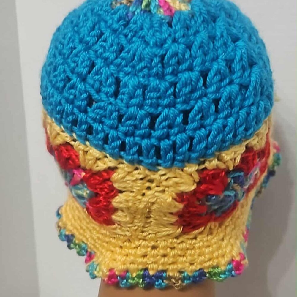 Handmade Crocheted Bucket Hat - Picture 4 of 7